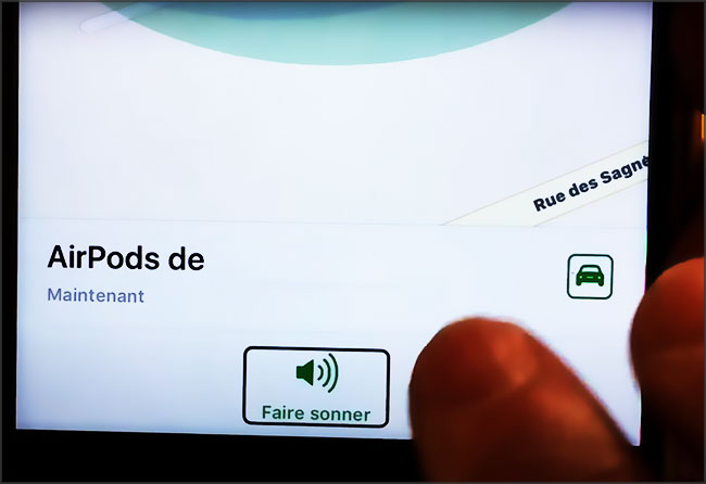 Airpods : faire sonner