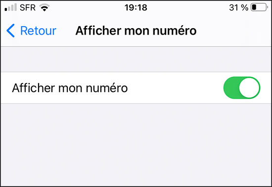 masquer mon numero sur iphone
