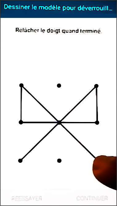 Modèle de verrouillage sur un téléphone