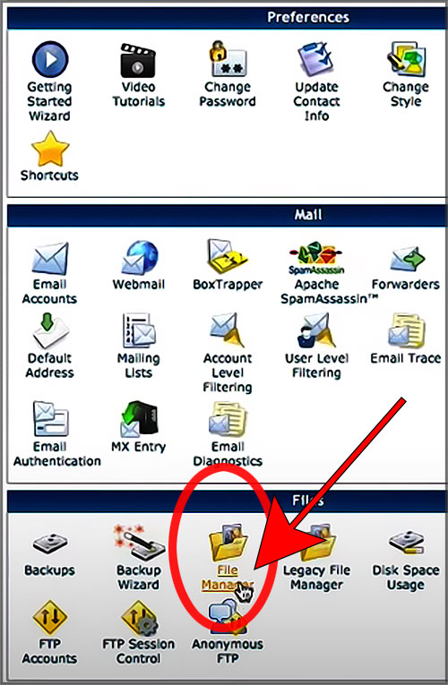 Accéder au Cpanel