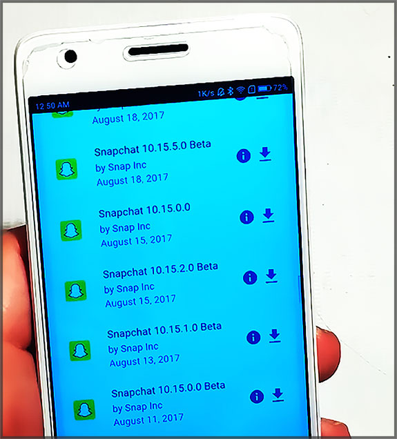 Revenir à d'anciennes versions de Snapchat avec Apk Mirror