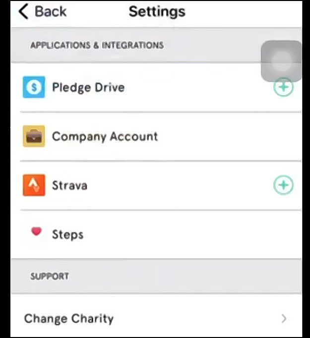 interface charitymiles