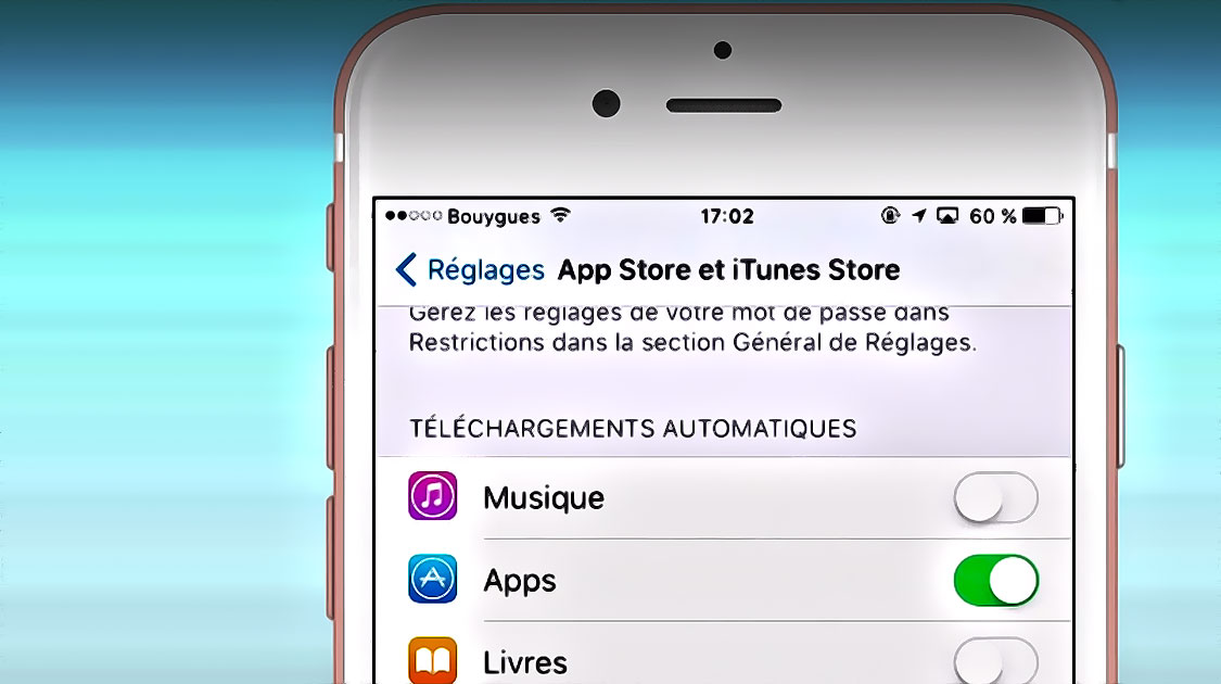 mise a jour application iphone