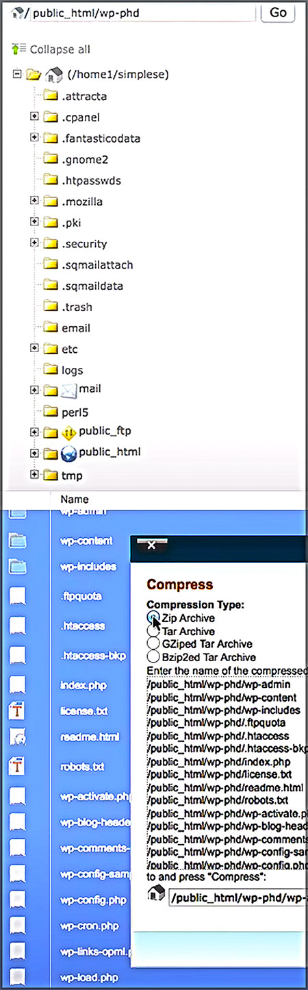 Sauvegarder vos fichiers WordPress à l'aide de cPanel