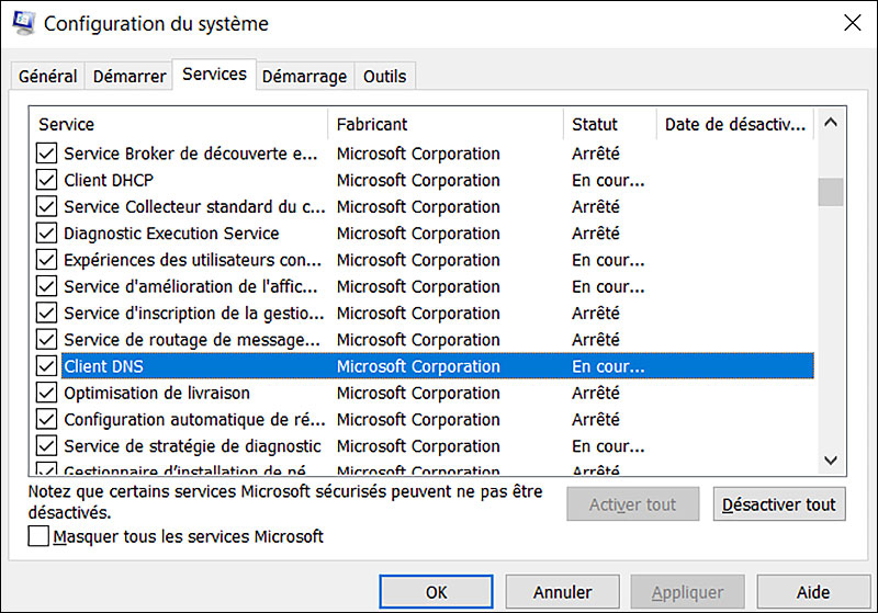 MS Config Client Dns