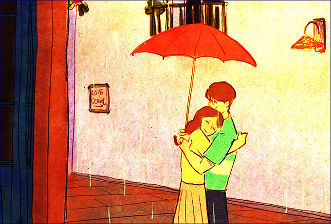Homme et femme tendres