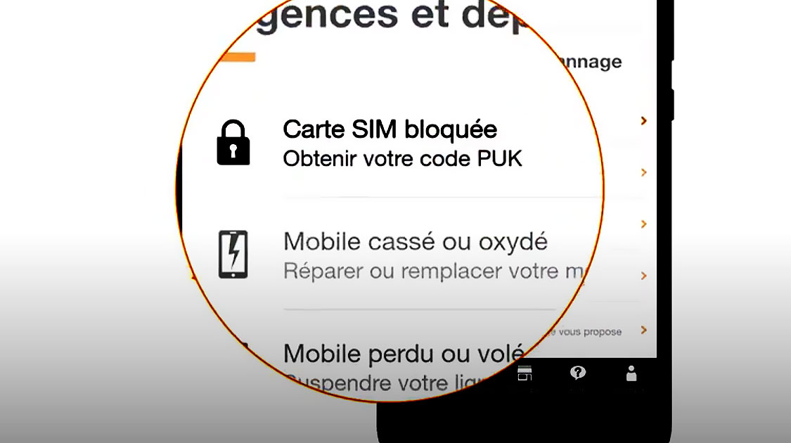 obtenir code puk