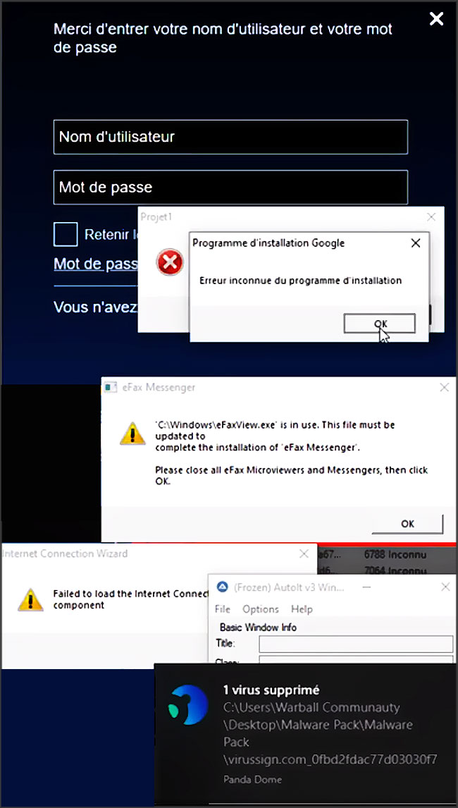 Virus supprimés par Panda