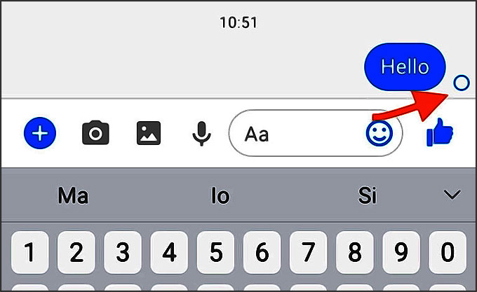 Icone Messenger : cercle bleu