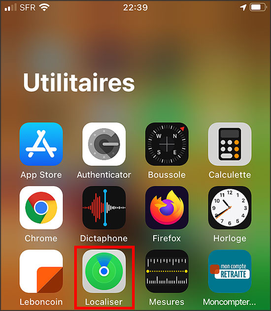l'application localiser dans ios