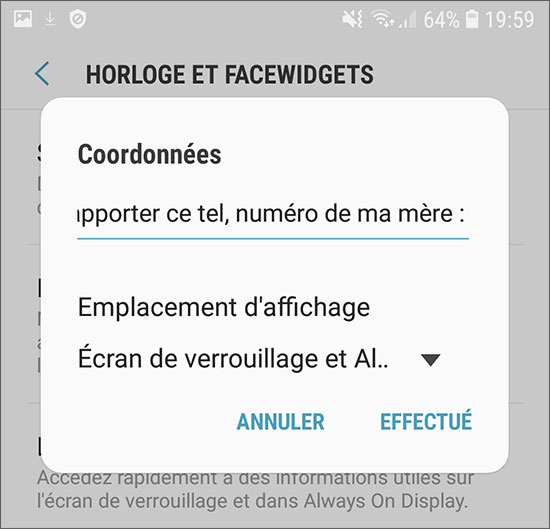 Choisir l'emplacement de l'affichage