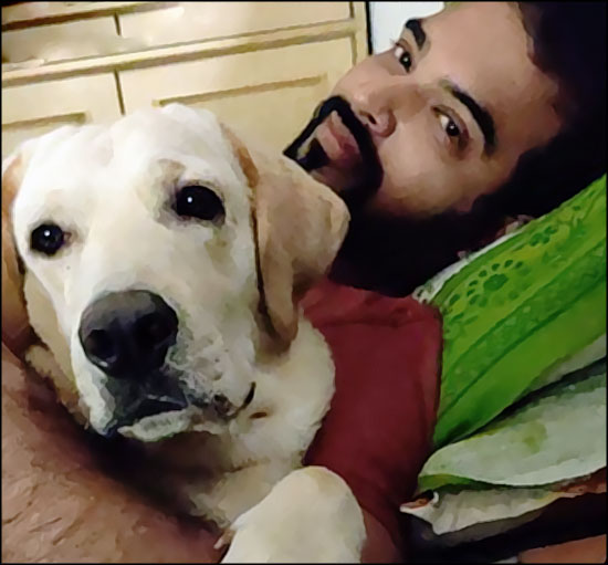 homme et son chien