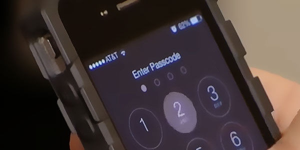 entrer un mot de passe sur un téléphone