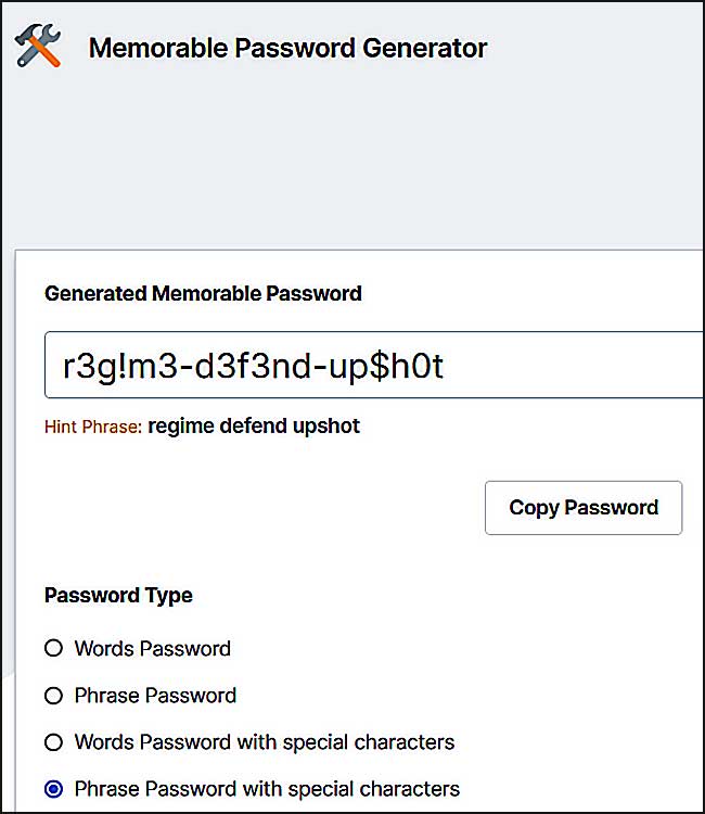 Memorable Password Generator