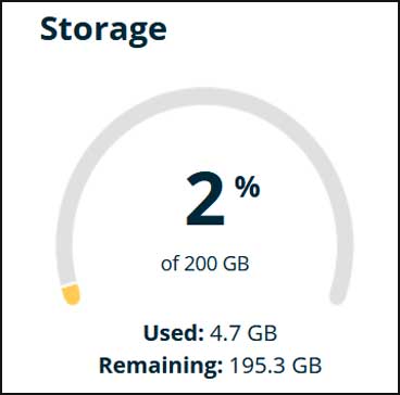 Wpengine : Indication de stockage