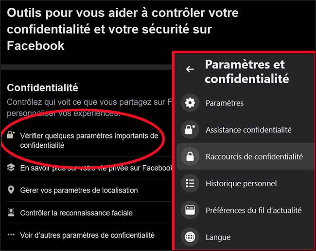 Vérifier quelques paramètres importants de confidentialité