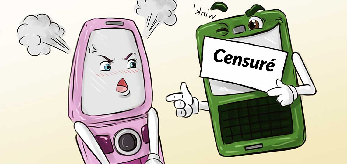 dessin sexting smartphone