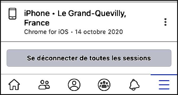 Facebook : Se déconnecter de toutes les sessions