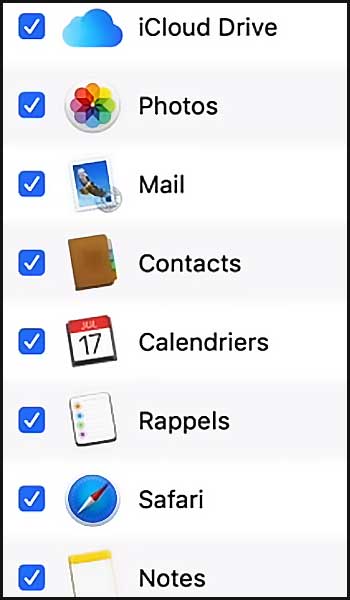 icloud sauvegarde