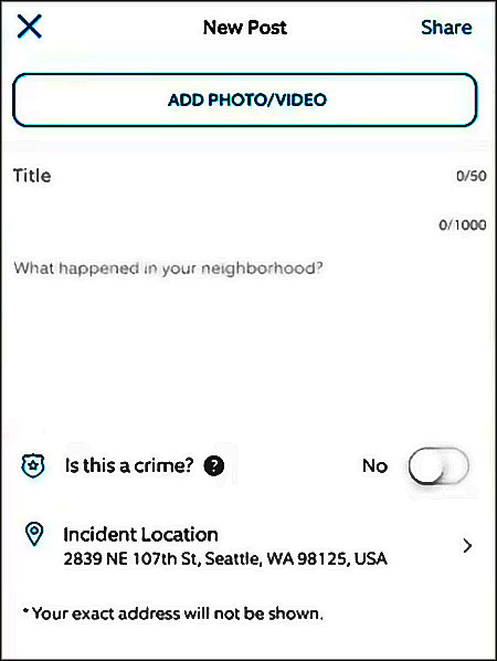 Ajouter une photo dans l'application Neighbors