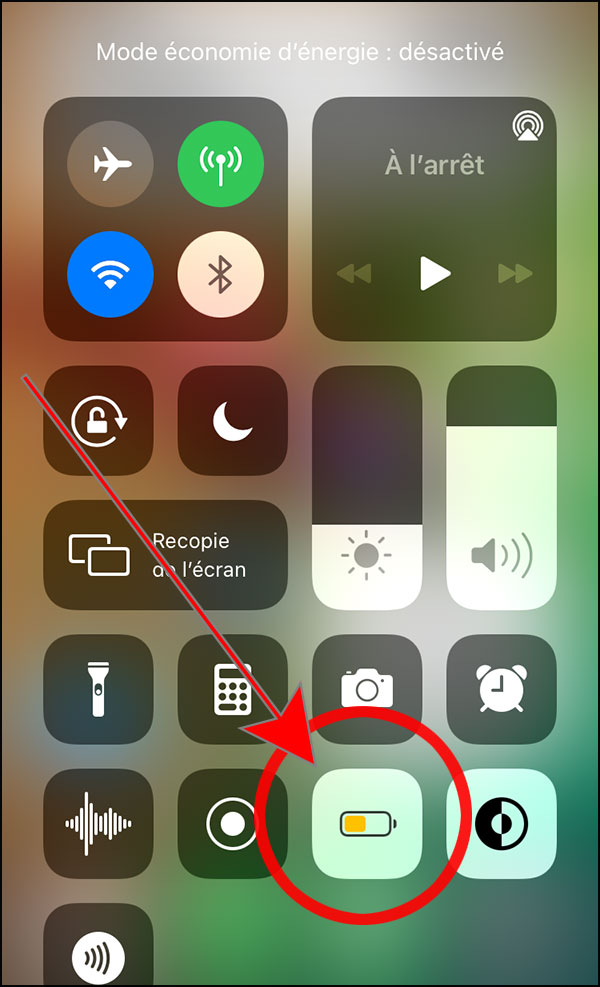 Le mode économie d'énergie sur iPhone