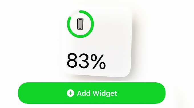 widget batteries pour iphone