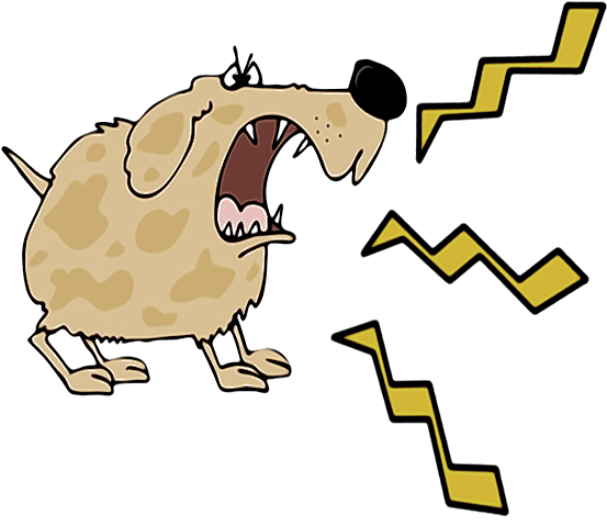 chien qui aboie : symbole d'une application de contrôle parental