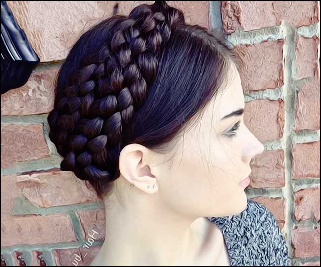 coiffure en couronne