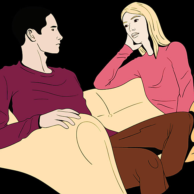 discussion entre un homme et une femme