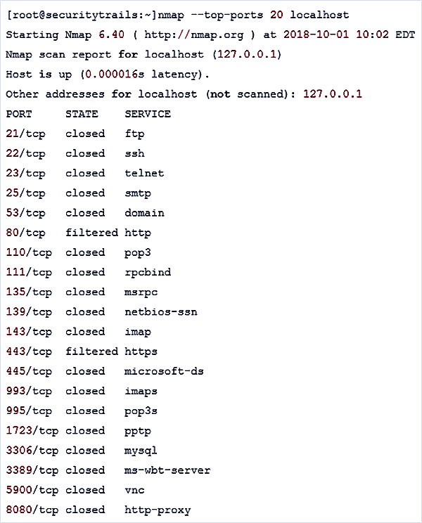 Nmap exemple