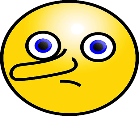 smiley mensonge