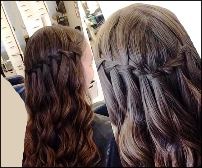 tresse en cascade