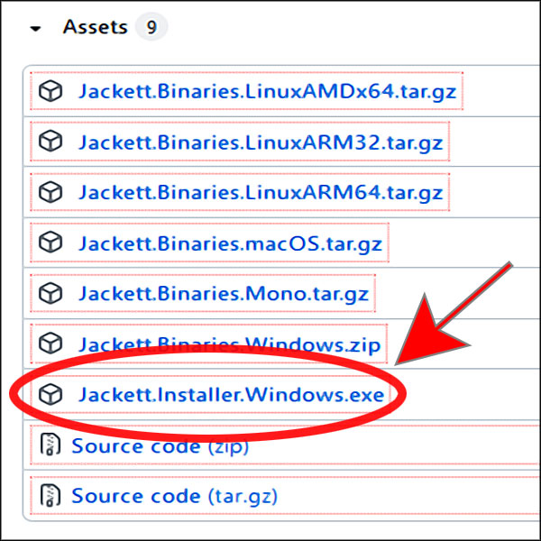 La version Jackett Installer.Windows.exe
