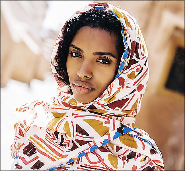 Marocaine voilée au Maroc