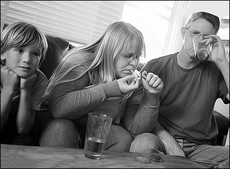 enfant victime de ses parents drogues