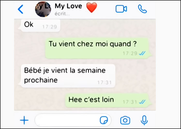 exemple de texto gentil entre amoureux