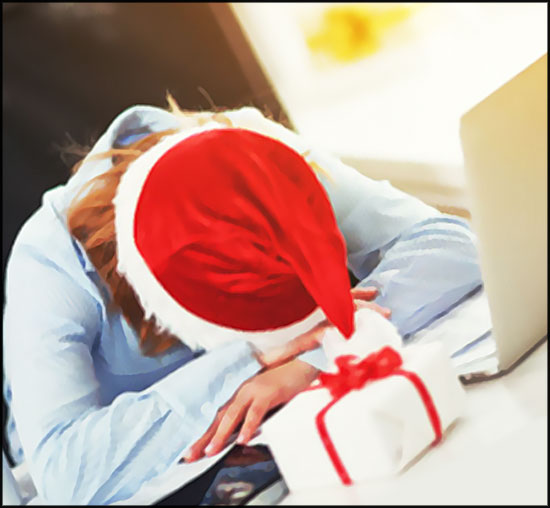 Une femme déprime au moment de Noël à cause de son divorce
