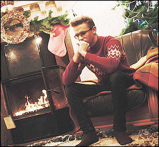 Un homme déprime en période de Noël