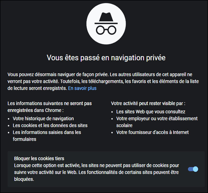 mode navigation privee