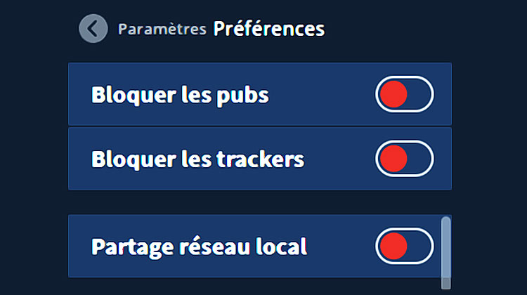 preferences dun vpn