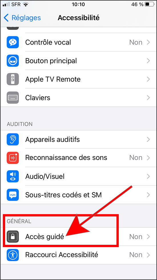 Définir "Accès Guidé" sur iPhone - 2