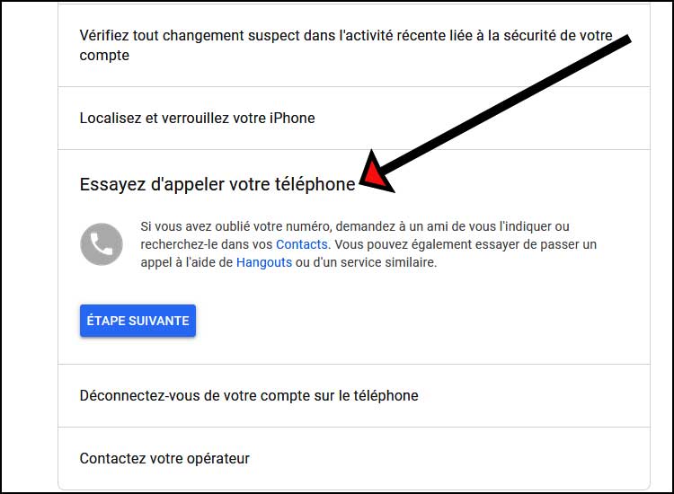 google essayer appeler telephone