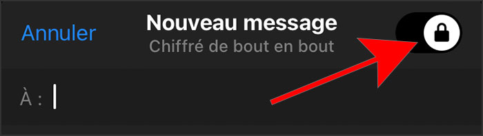 icone messenger chiffre de bout en bout