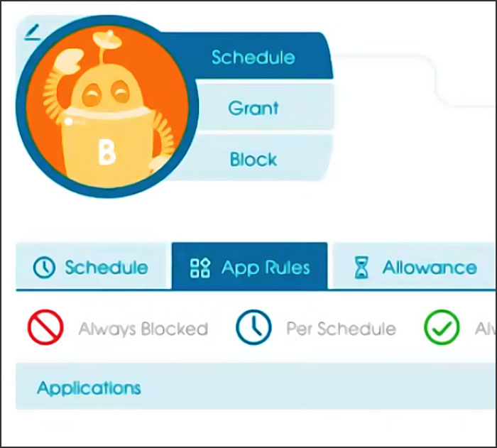 Interface utilisateur de l'application OurPact