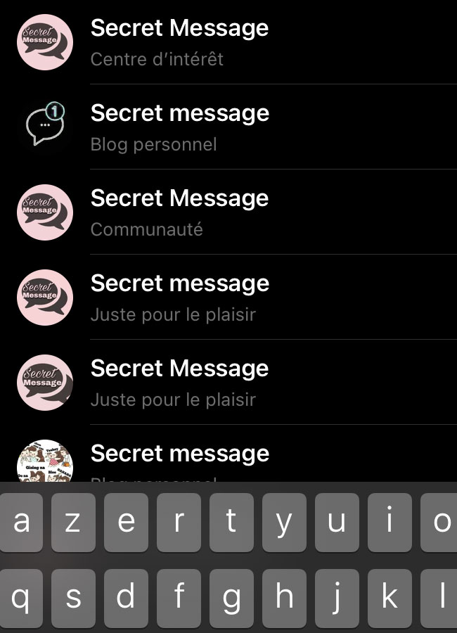 secret message (messenger)
