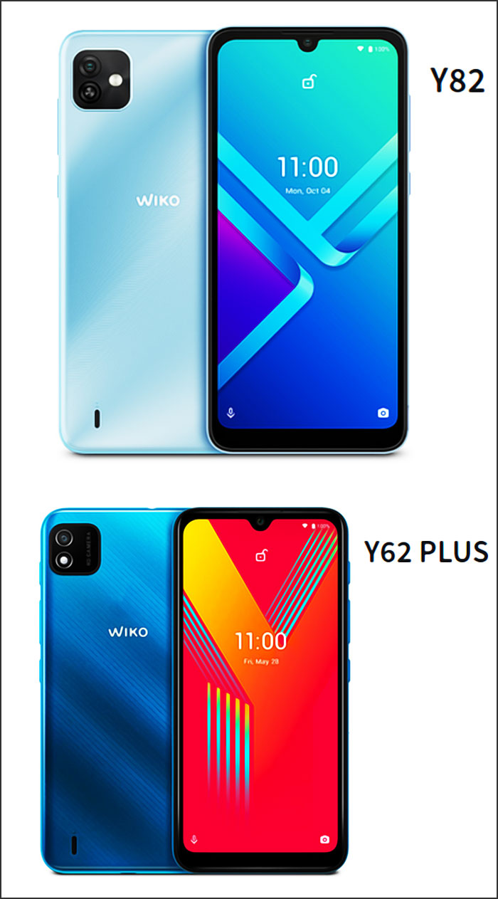 Les deux derniers modeles de Wiko : Y82 et Y62plus