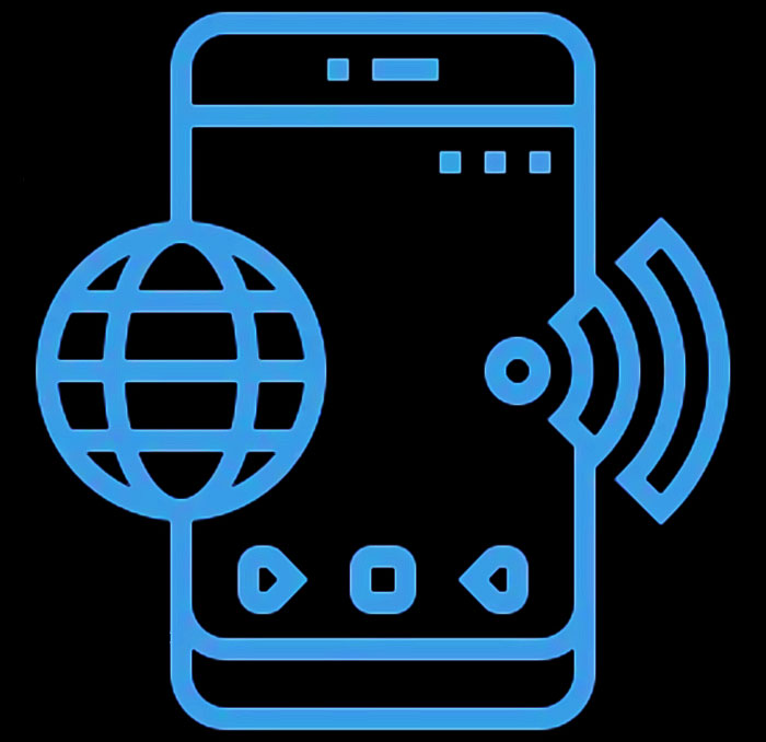logo smartphone captant le reseau