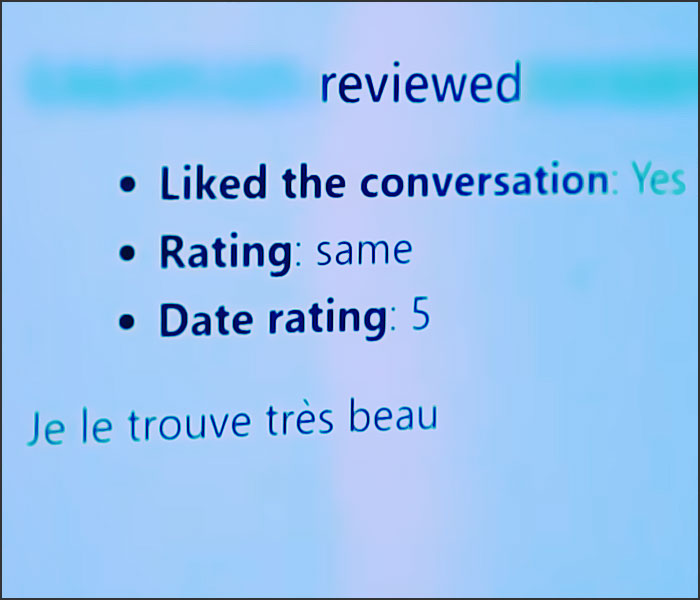 quand les clientes tinder notent leur interlocuteur