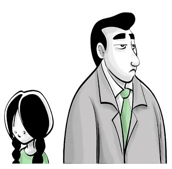 Père négligent avec sa fille
