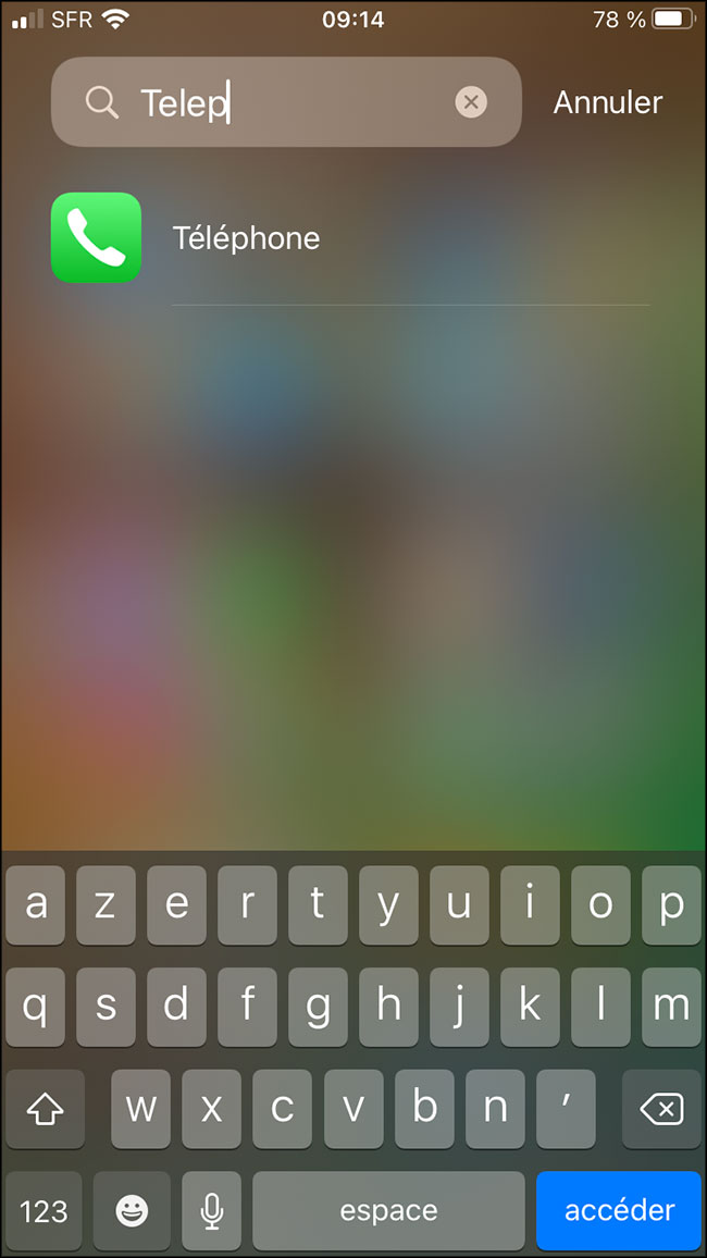 application telephone sur iphone
